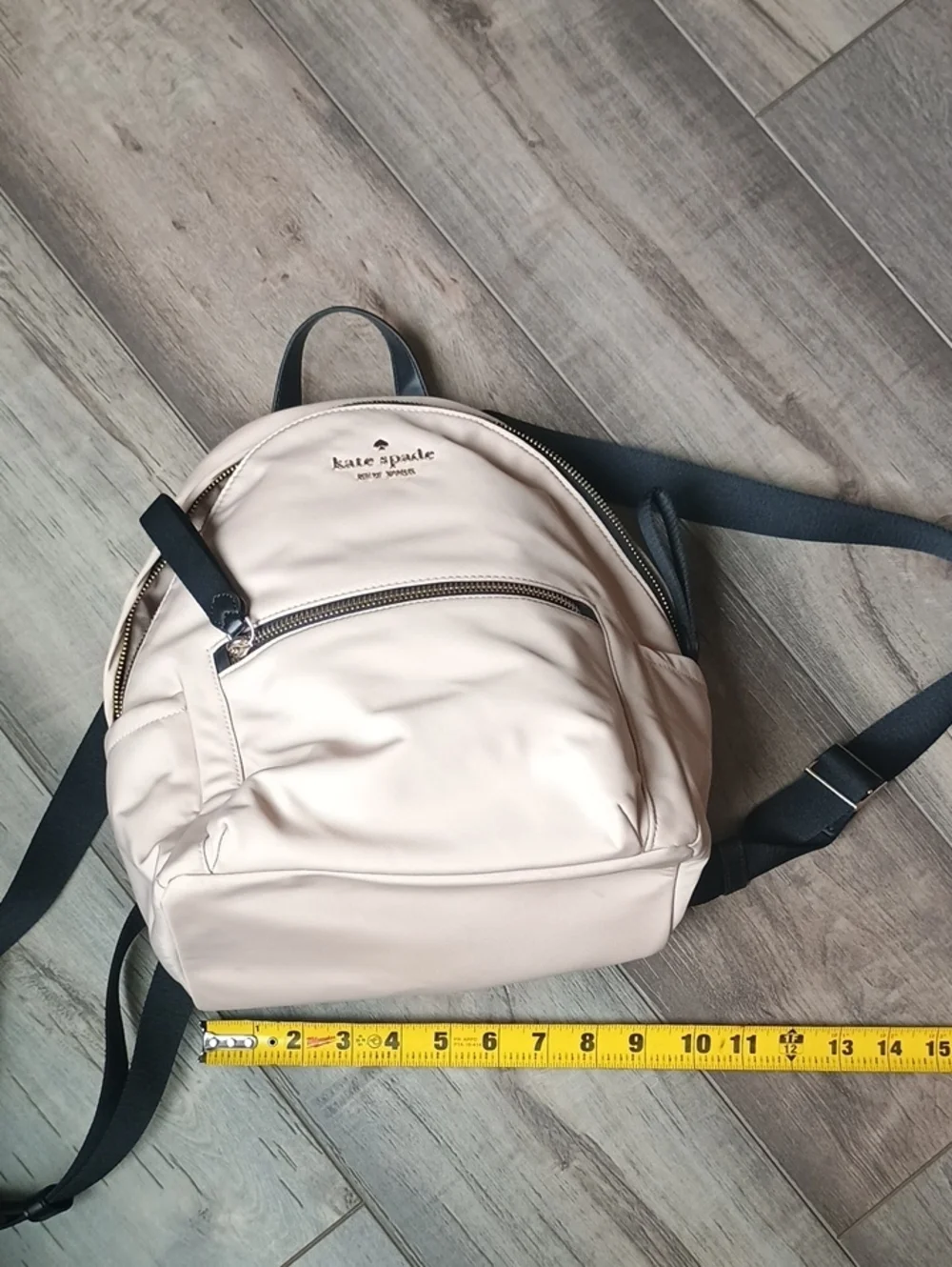 kate spade Pale Pink Nylon Backpack with Black Straps